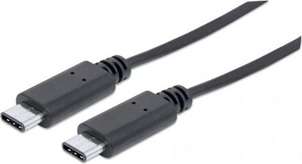 Kabel USB Manhattan USB-C - USB-C 1 m Czarny (353526)