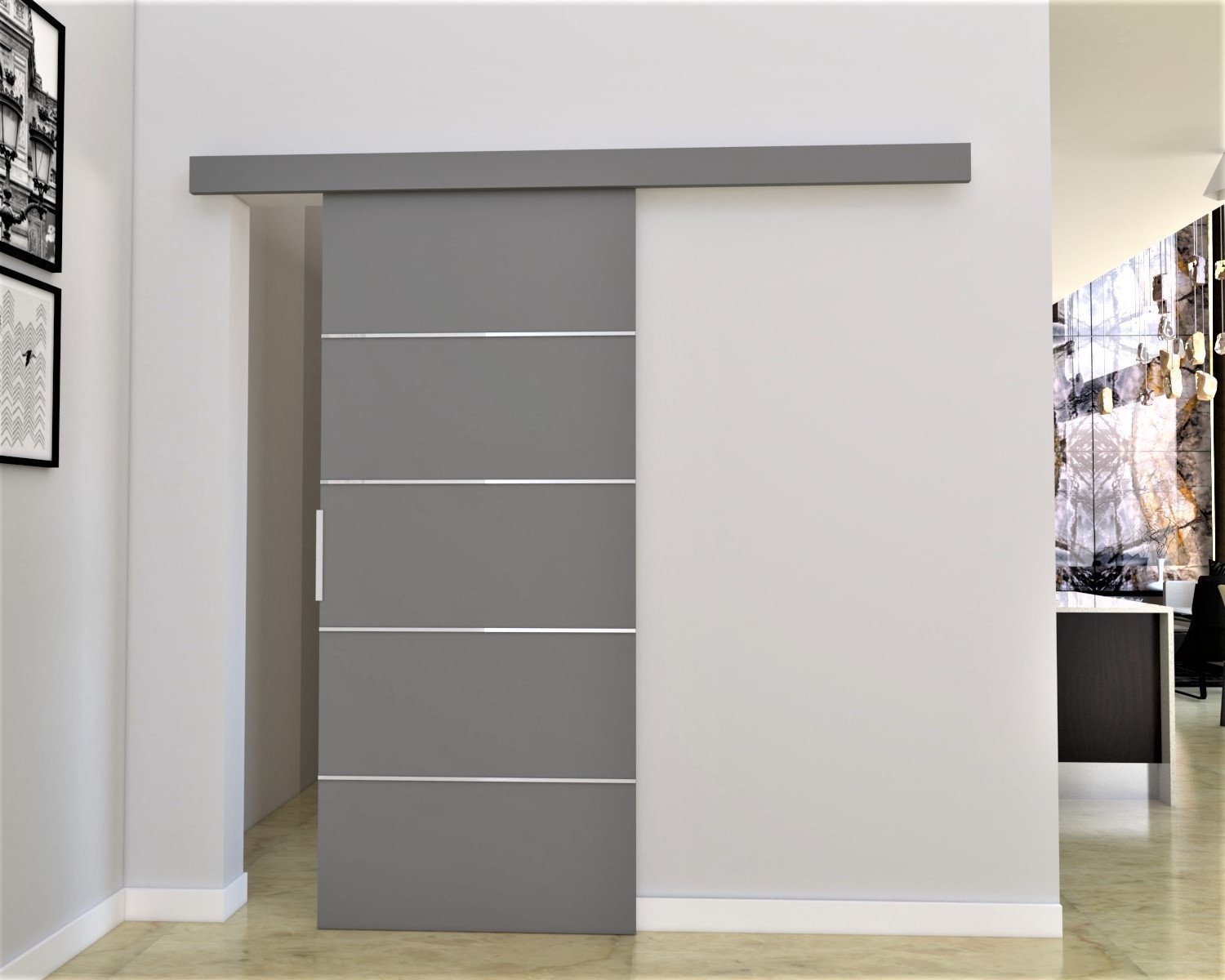 Drzwi Przesuwne Drzwi przesuwne B80 86x205 Szare