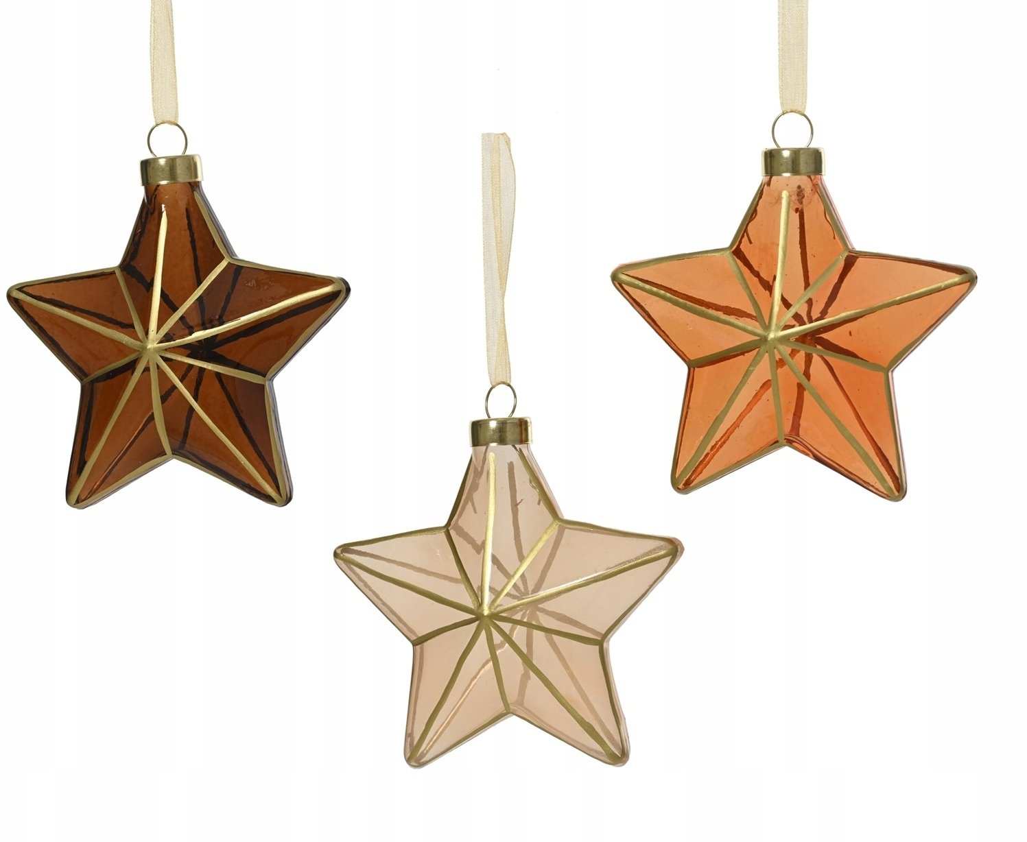 Bombka choinkowa szklana gwiazda przezroczysta 15x15,5cm 1szt