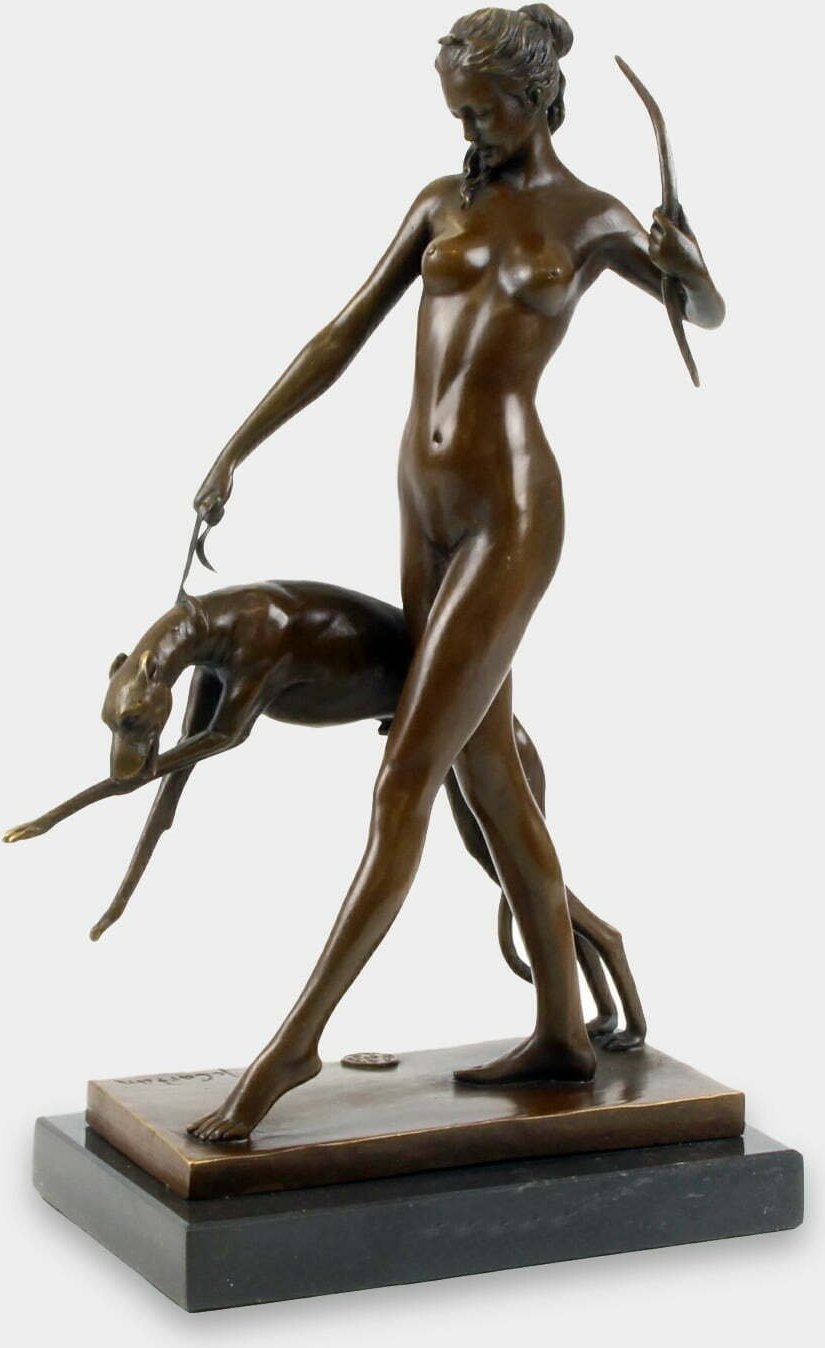 rzezbyzbrazu Diana z Chartem Rzeźba z Brązu