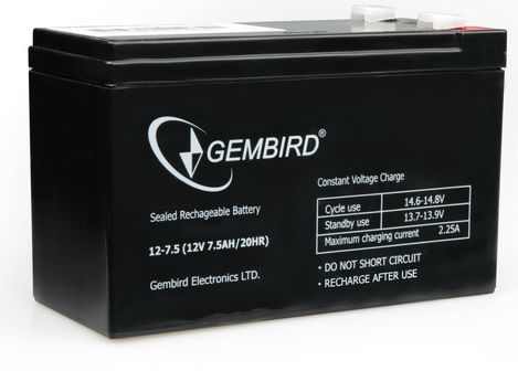 Gembird Akumulator 12V/7Ah (BAT-12V7.5AH)