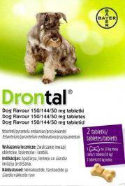 Bayer Drontal Plus Flavour dla psów 2tabl. - środek przeciwpasożytniczy