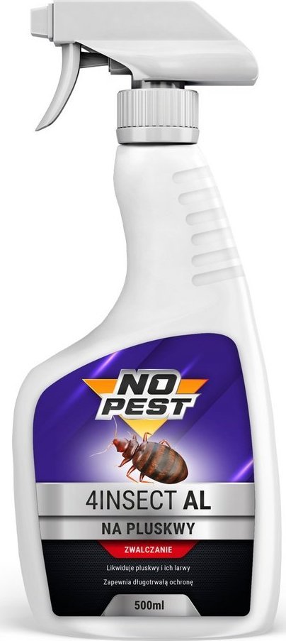 NO PEST Spray na Pluskwy 500ml Preparat Płyn Oprysk Aerozol Środek na Pluskwy Karaluchy Pająki Rybiki Mole