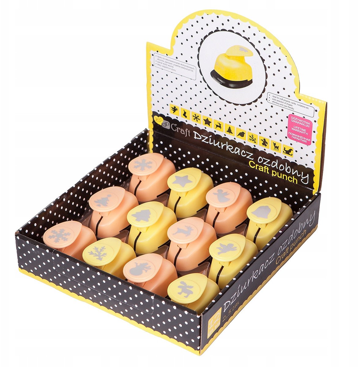 Dziurkacz ozdobny 2,5cm świąteczny Display (12szt)