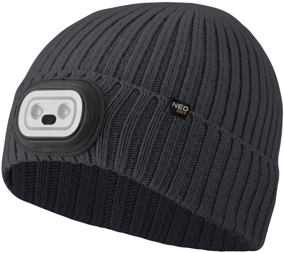 CZAPKA Z LATARKA LED RGB GRAFITOWA