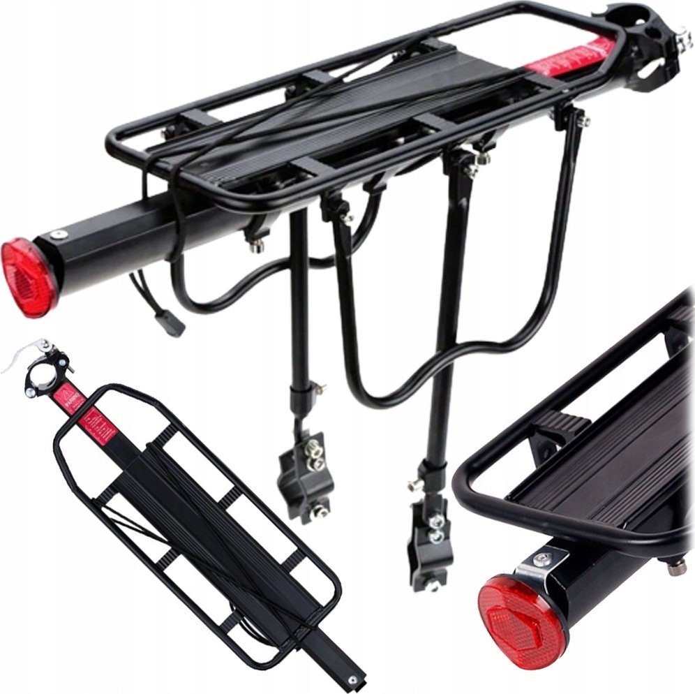 Korbi BAGAŻNIK ROWEROWY ALUMINIUM MOCNY TYLNY UNIWERSALNY 50KG NA ROWER