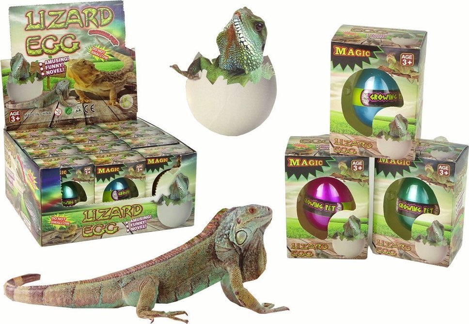 LeanToys Wykluwające się Magiczne Jajko Jaszczurka Rosnące 6 cm