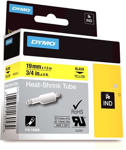 Dymo Taśma D1, rurka termokurczliwa 19mmx1,5m - S0718340