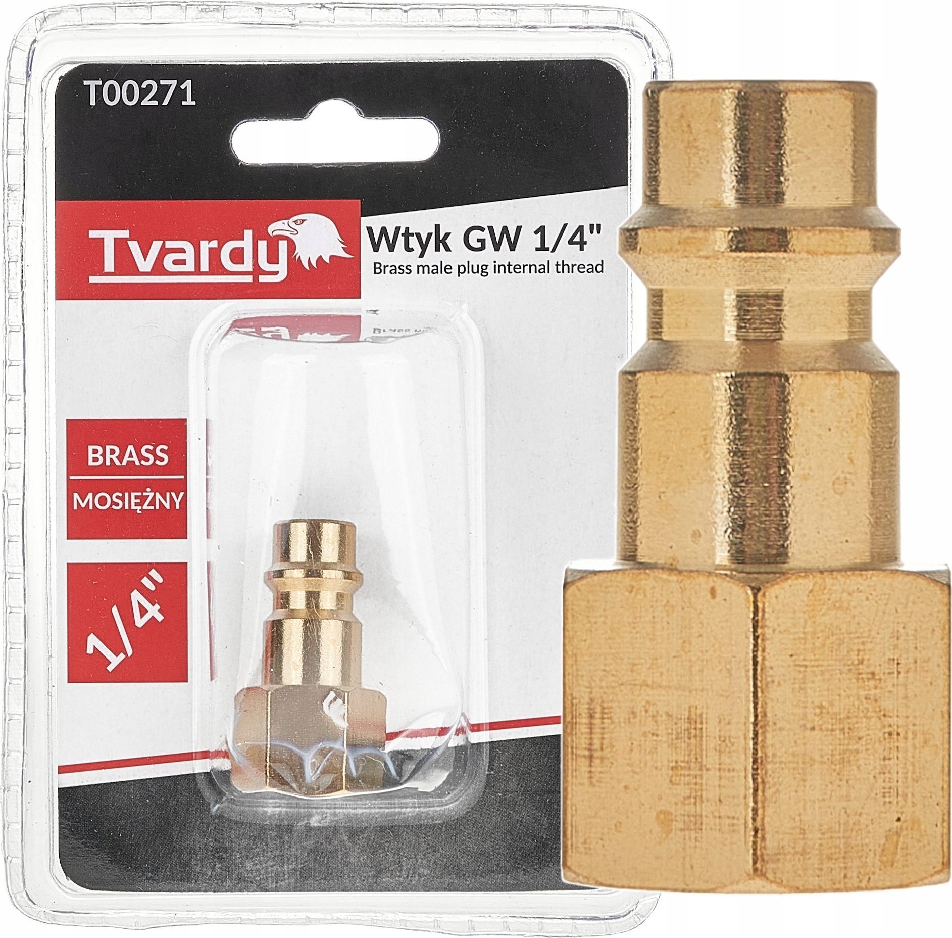 Wtyk mosiężny GW 1/4" typ męski (1/10/100)