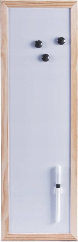 Zeller Biała tablica magnetyczna z pisakiem, 20 x 60 cm