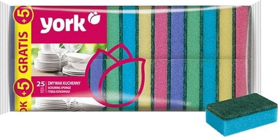 York Zmywak kuchenny gąbka myjka 25 + 5 szt YORK