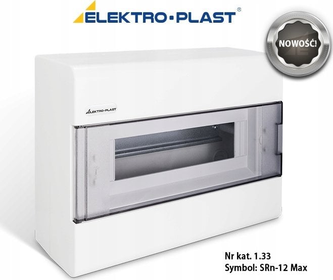 Rozdzielnica modułowa natynkowa powiększona 1x12 IP40 SRn-12 Max (N+PE) 1.33