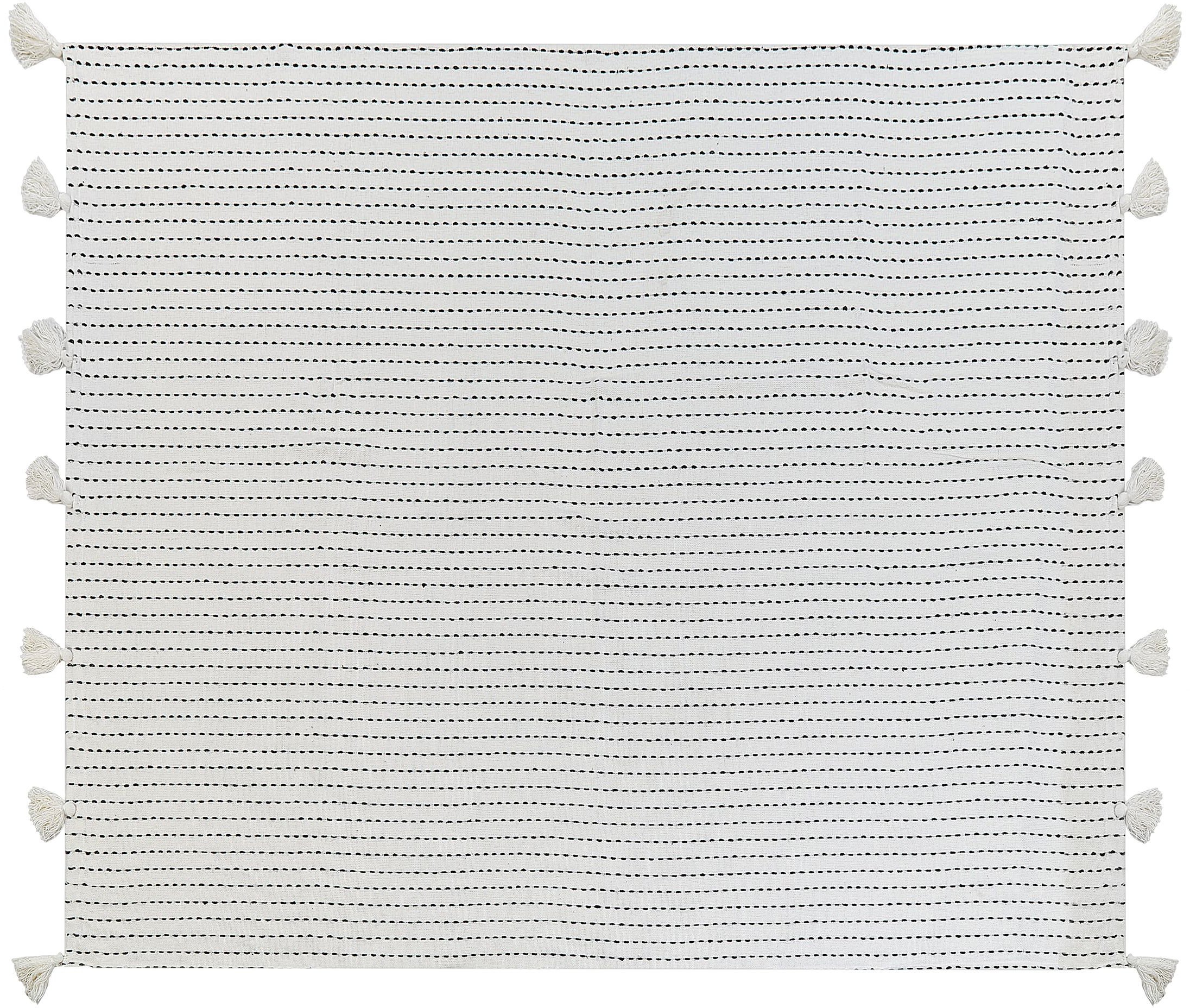 Narzuta na łóżko MODAR Bawełna 200 x 220 cm Złamana biel