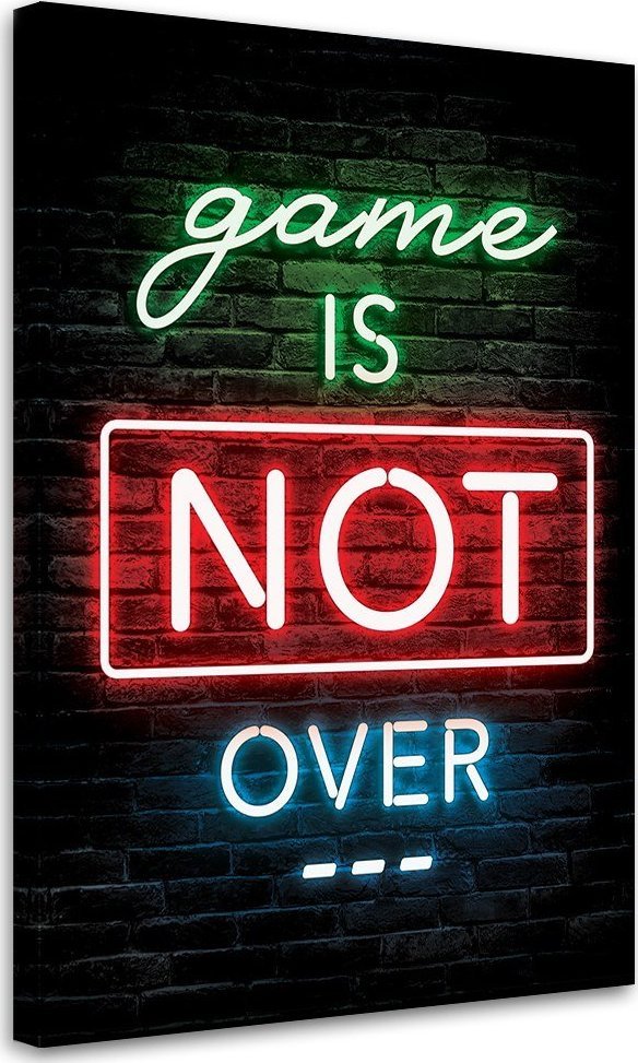 Feeby Obraz na płótnie, Napis dla graczy neon gaming - 80x120