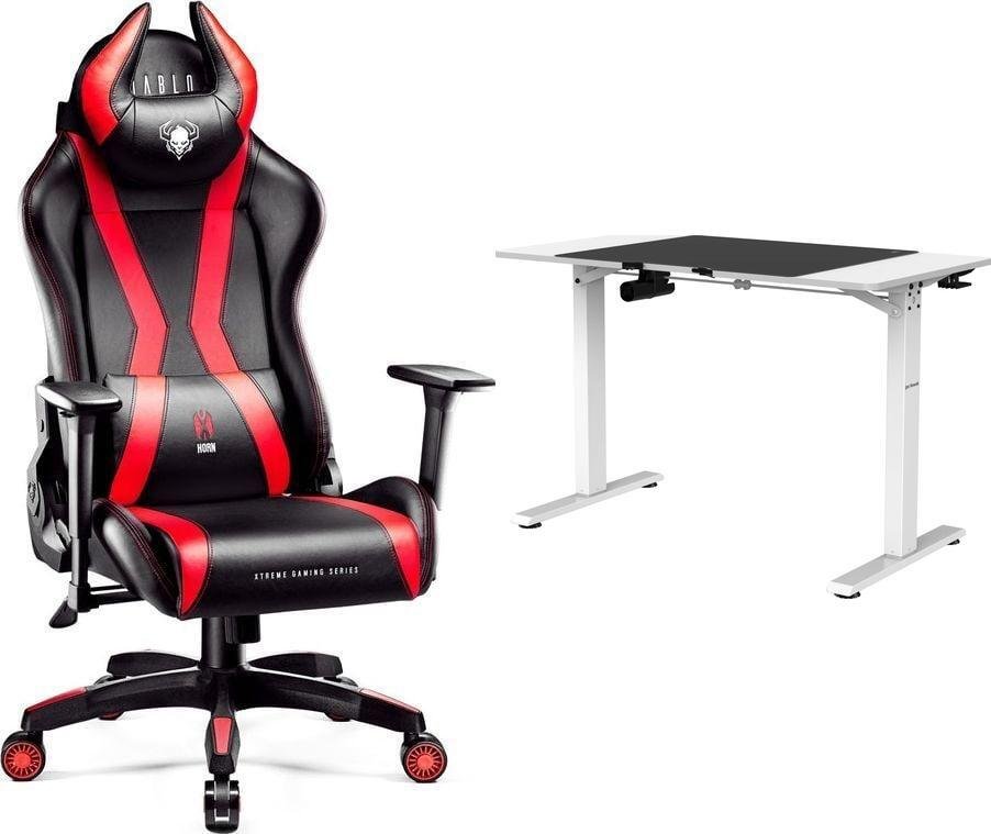Fotel Diablo Chairs X-Horn XL 2.0 King Size + EGON 1100 Białe 110 cmx60 cm