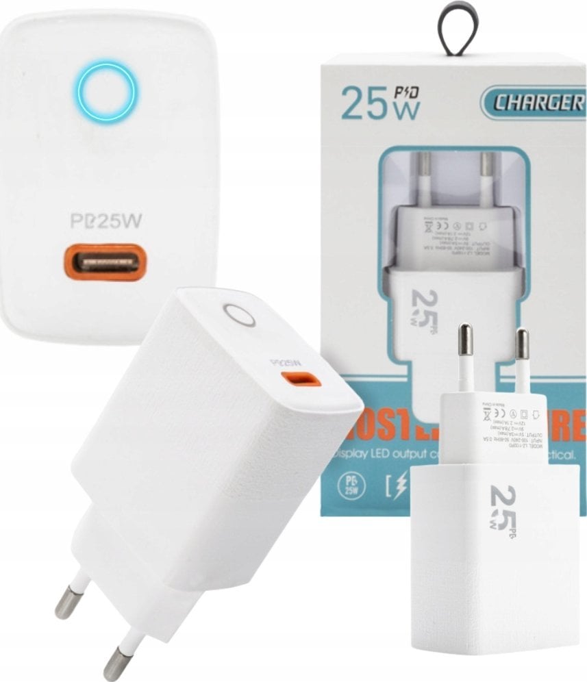 ECOBOX ŁADOWARKA SIECIOWA PAX TYP-C 25W LED PD BIAŁA