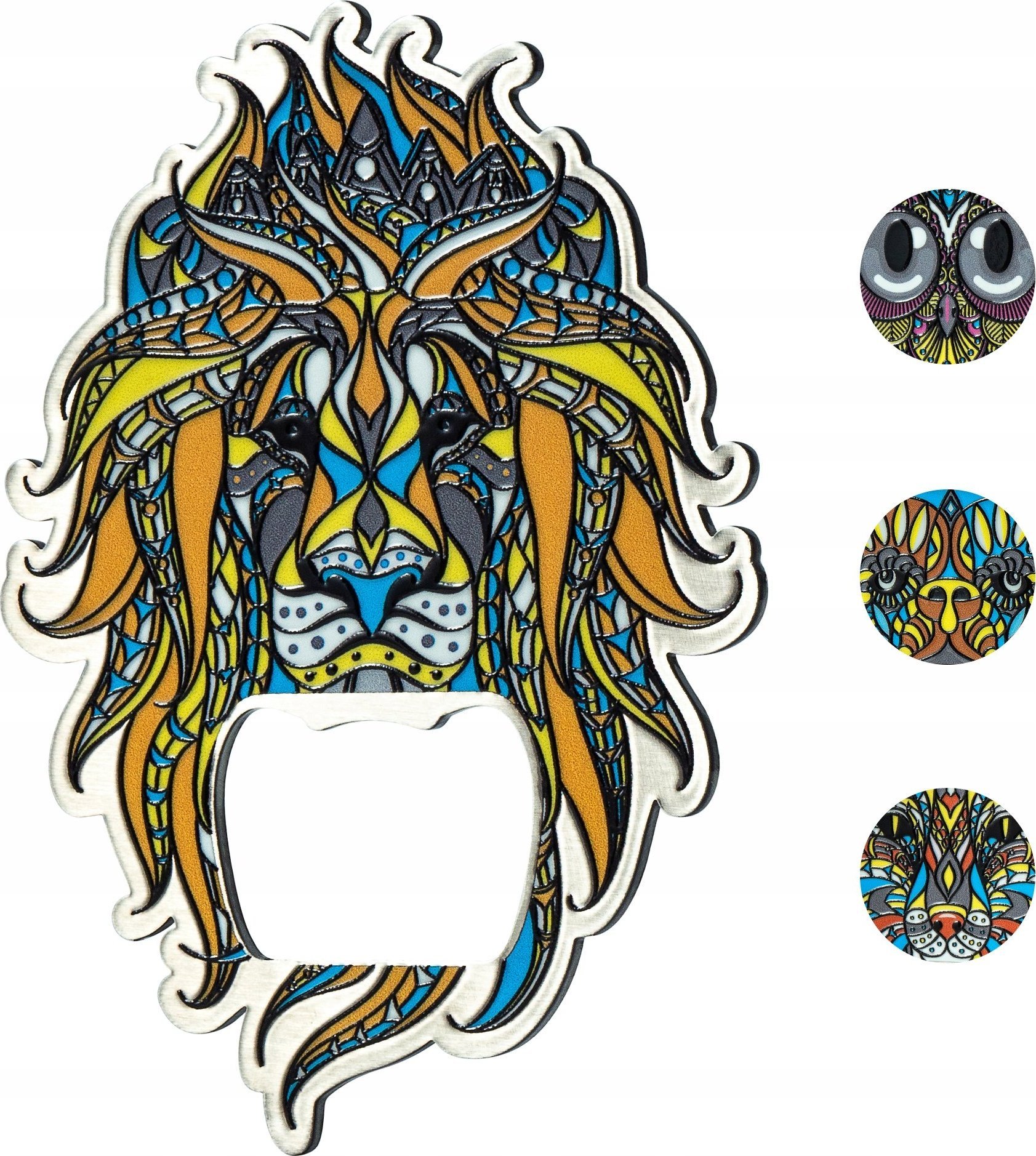 Kadax Otwieracz Stalowy Do Butelek Napojów Kapsli Lew