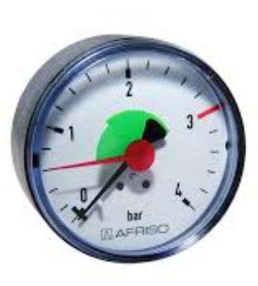 Afriso Manometr grzewczy RF 63 AX Ø=63mm 0-4bar 1/2" Kl. 2,5 - 63537