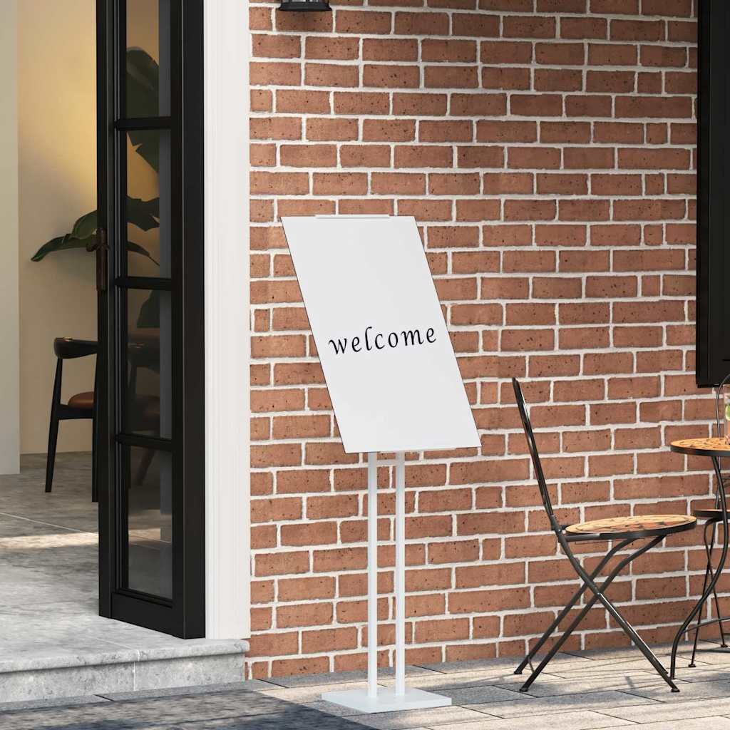 vidaXL Stoiska targowe 2 pcs Biały 26,5 x 26,5 x 127 cm Żelazo