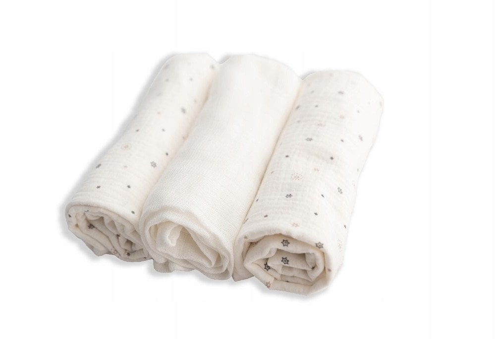 Pielucha MUSLIN DESIGN druk 3 pak, roz. 70x80