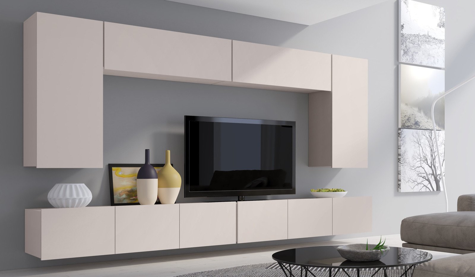 Meblościanka Montreal VII 300cm w kolorze cashmere