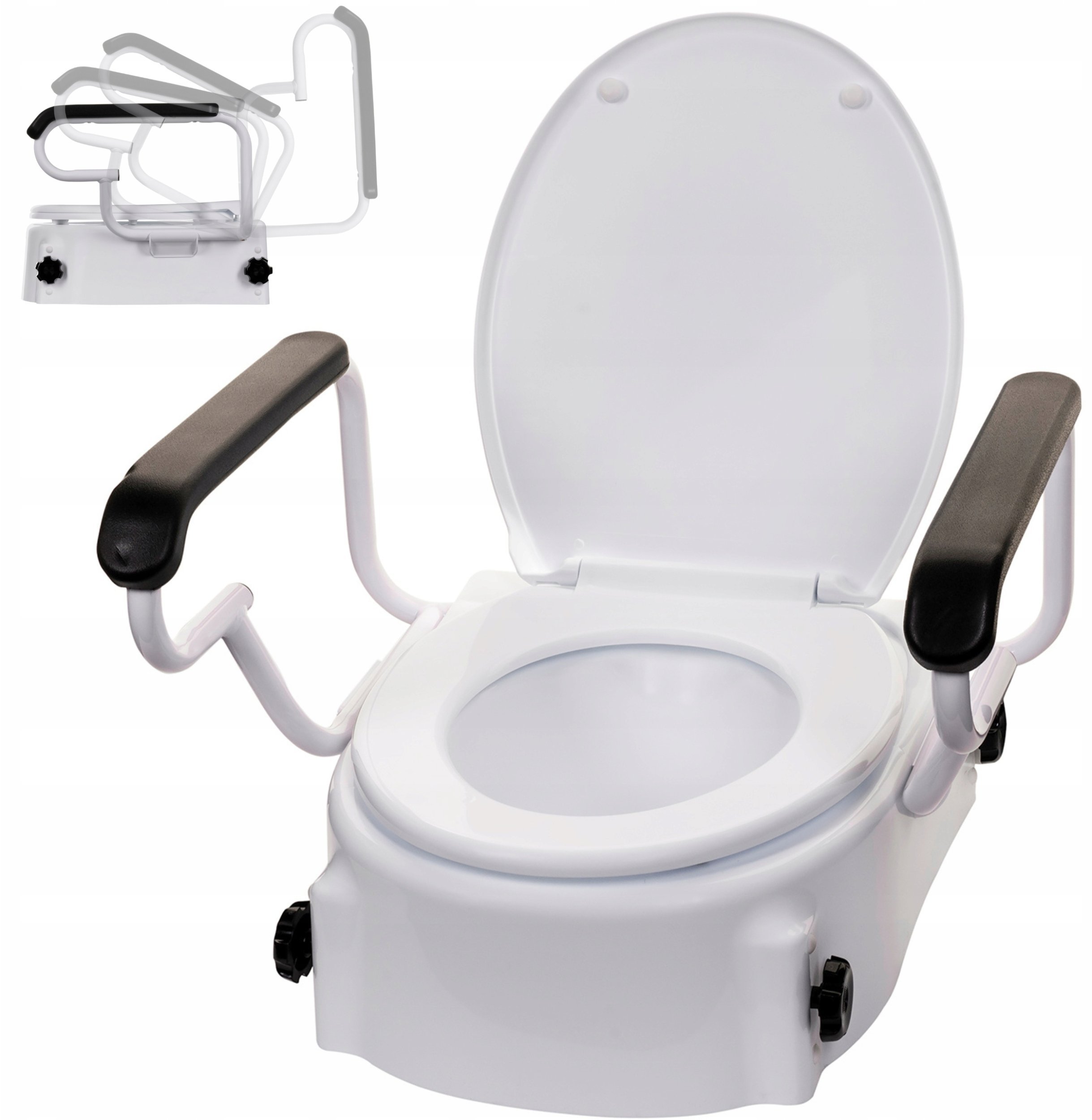 Nasadka podwyższająca na toaletę z uchytwami