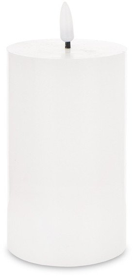 Biała Świeca Led Woskowa Dekoracja Ruchomy Płomień Na baterie