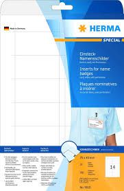 Herma Papier do Identyfikatorów, A4, 75x40 mm, 300 sztuk (9010)