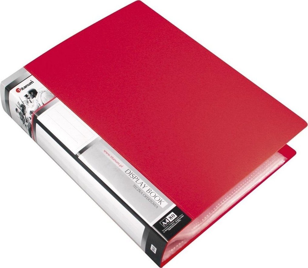 Teczka ofertowa A4 80 koszulek czerwona