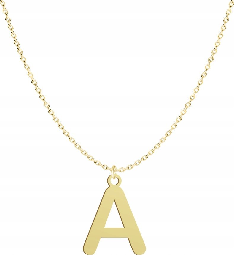 Radziszewska Jewellery Pozłacany naszyjnik litera A - DEDYKACJA GRATIS