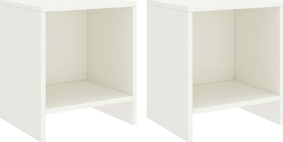 vidaXL VidaXL Szafki nocne, 2 szt., białe, 35x30x40 cm, drewno sosnowe