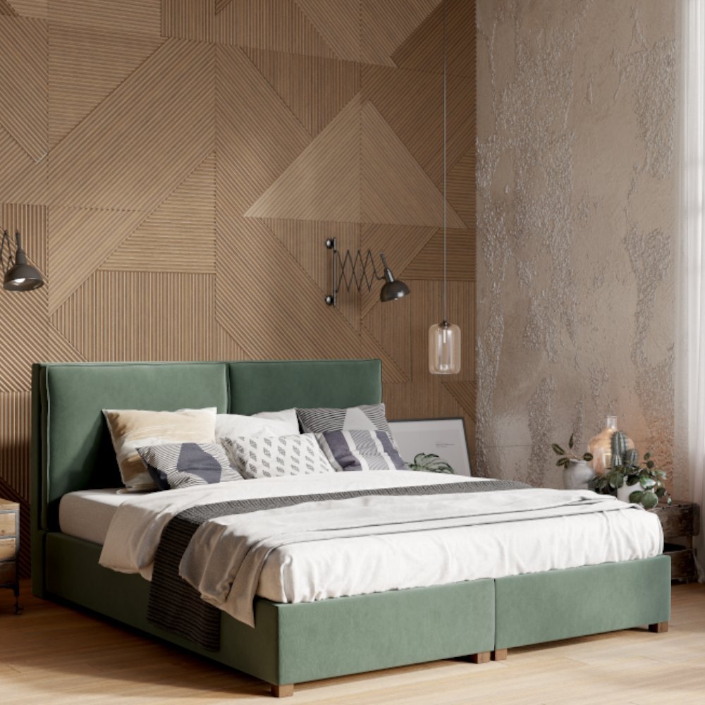 Bofurniture Łóżko Hamilton Kontynentalne 160x200 cm, Grupa 2, Pojemnik: Nie