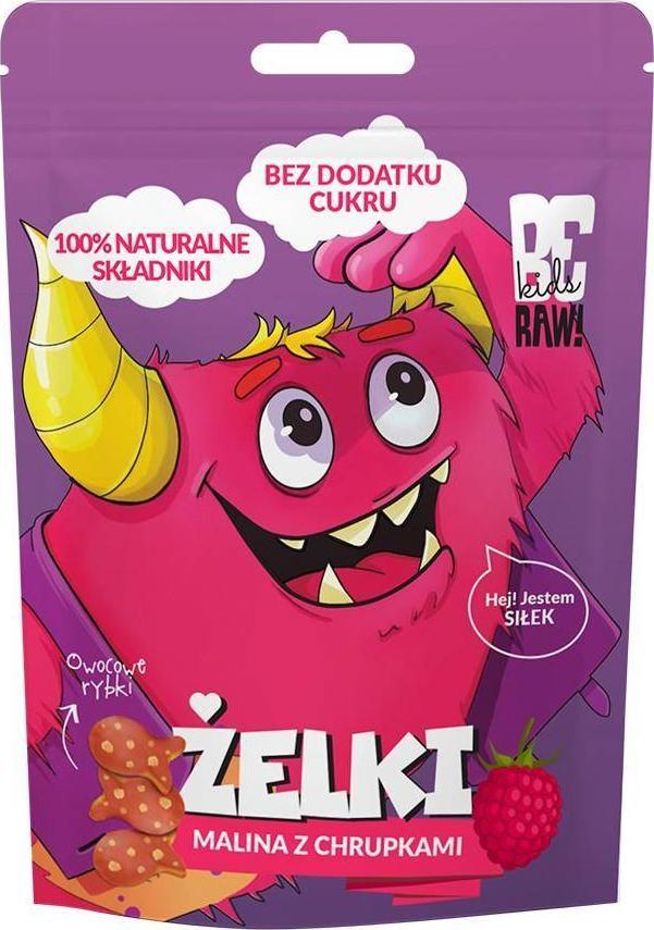 Purella Food Żelki bez dodatku cukru Malina z chrupkami 35 g