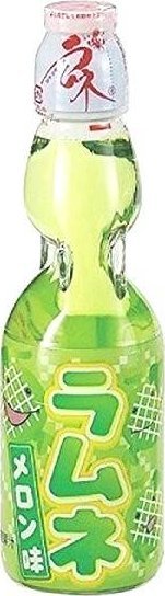 Hatakosen Napój Ramune Melon, japońska oranżada o smaku melonowym 200ml - Hata Kosen