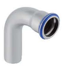 Geberit Kolano jednokielichowe 90° Ø=22mm MAPRESS EDELSTAHL - 30304