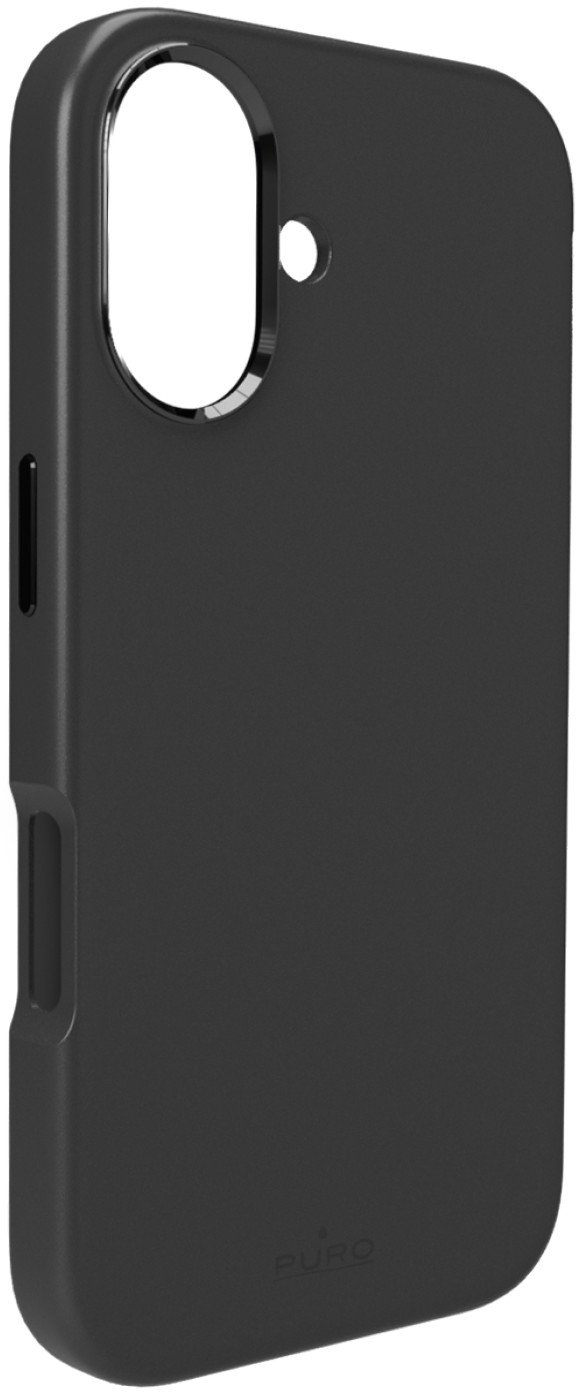 Etui silikonowe Pure Icon Mag Pro Liquid Silicone na iPhone 17 kompatybilne z MagSafe, z ochroną aparatu i aluminiowymi przyciskami - czarne