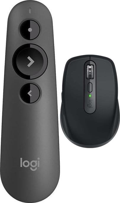 Logitech Wskaźnik laserowy R500s (910-005843) + MX Anywhere 3S Graphite (910-006929)