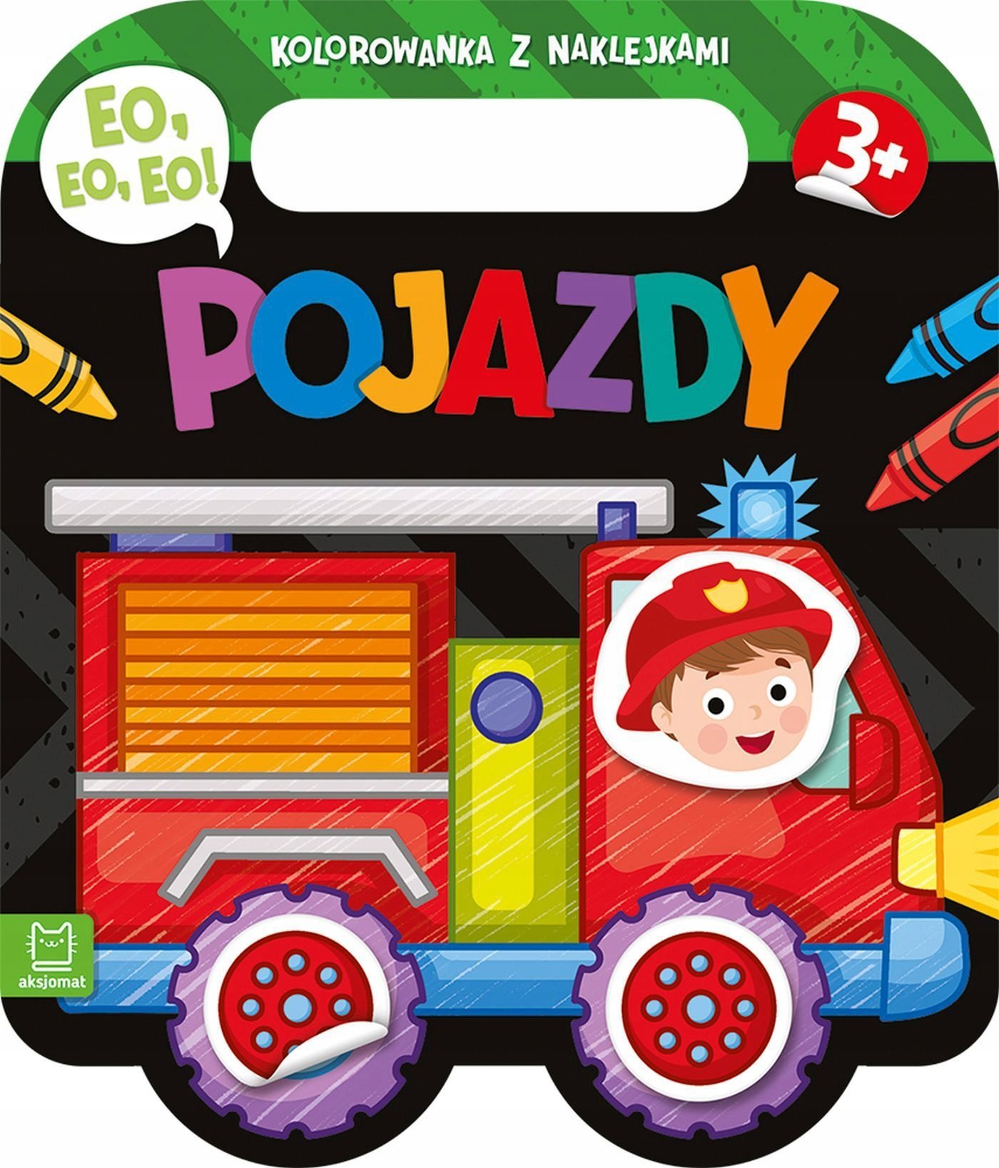 Aksjomat Eo, eo, eo! Pojazdy kolorowanka z naklejkami 38757