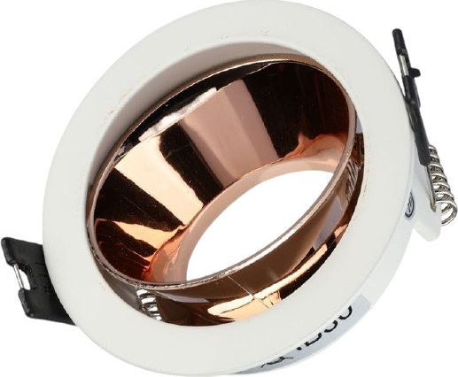 V-TAC spot wpuszczany VT-872 7,9 cm GU10 aluminium biały/złoty