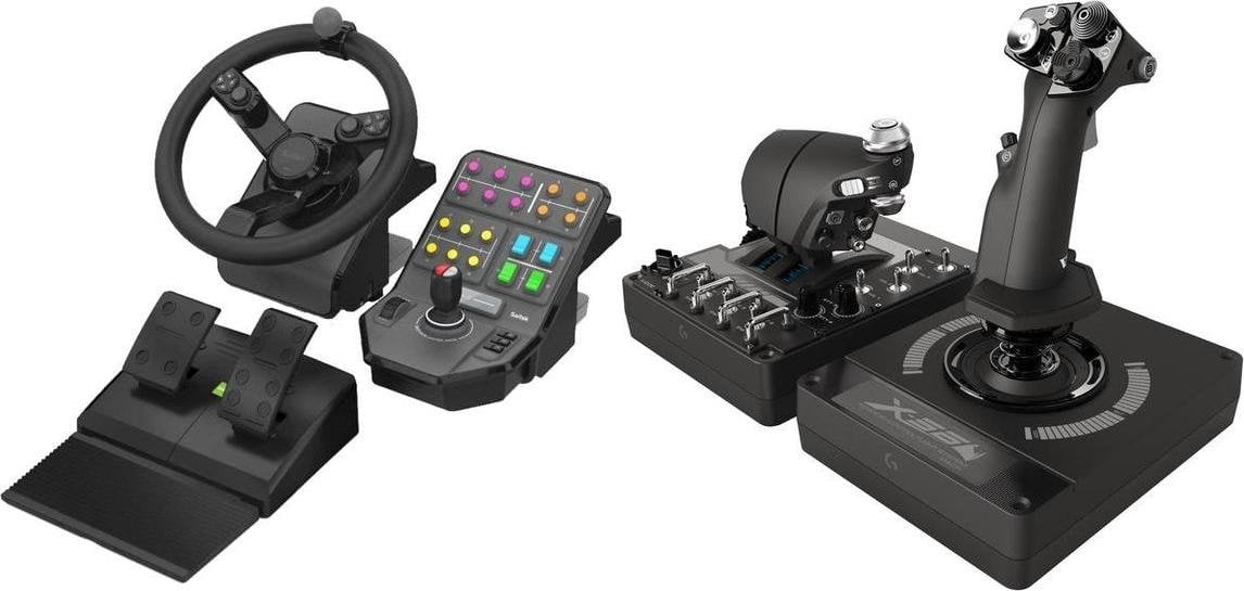Kierownica Logitech G Saitek Farm Sim Controller (945-000062) + G X56 Hotas (945-000059)