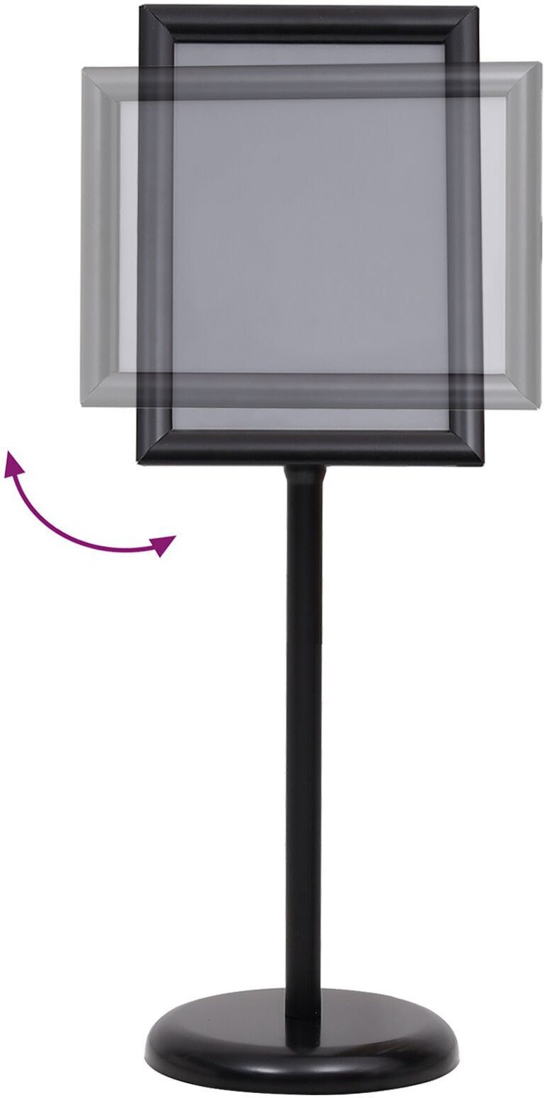 vidaXL A3 Stojaki na plakaty 2 szt. Czarny stop aluminiowy