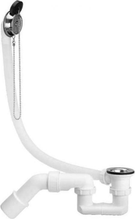 Syfon Viega Zestaw odpływowo-przelewowy 387.35PL z sitkiem i korkiem gumowym (703127)