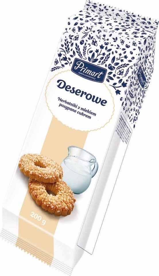 PRIMART Herbatniki deserowe z cukrem i mlekiem Primart 200g