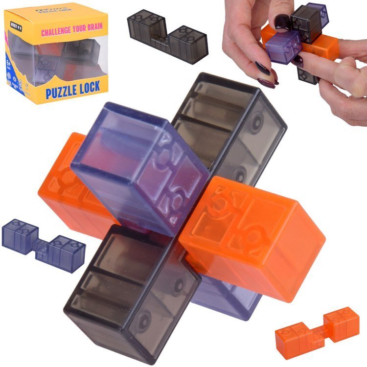 Kostka Puzzle Lock Układanka logiczna Łamigłówka 3D GR0781 EDUKAMP