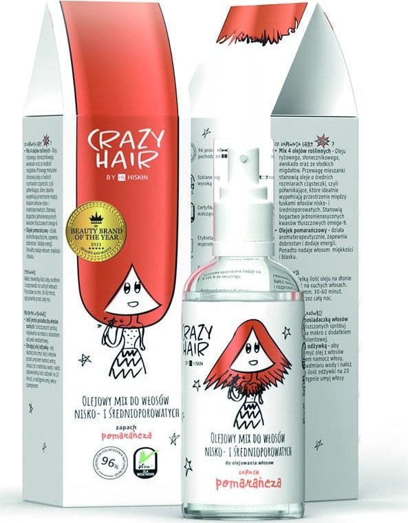 HISKIN CRAZY HAIR Mix Olejowy d/wł.-POMARAŃCZA 100
