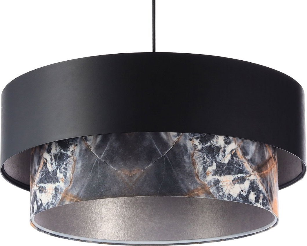 Lampa wisząca Lumes Czarna marmurkowa lampa wisząca nad stół - S422-Betris