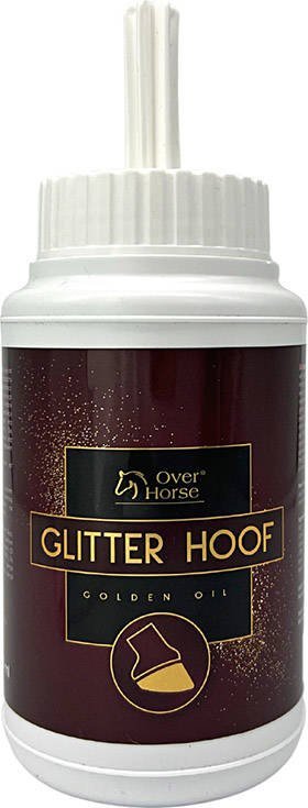 Over Horse Glitter Hoof Golden Oil olej do kopyt o zapachu mango i papai dla koni 550 ml