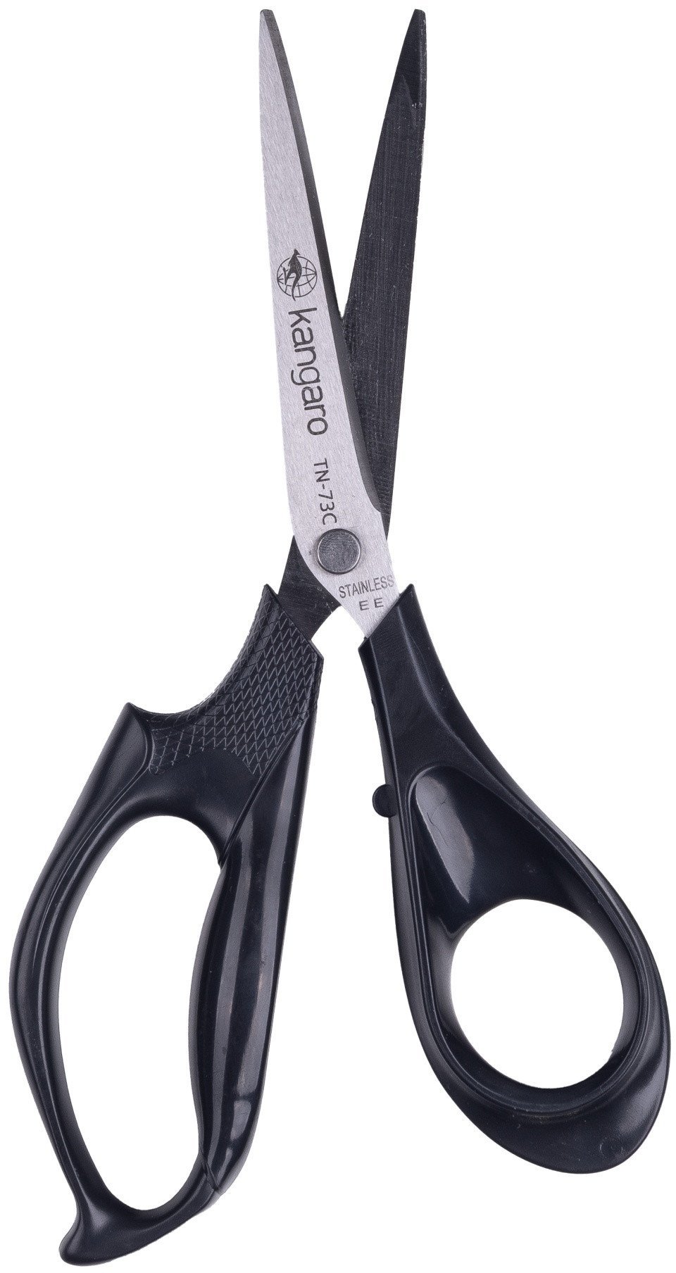 Nożyczki biurowe KANGARO, 18,5 cm, z osłoną, dla praworęcznych, blister, mix kolorów