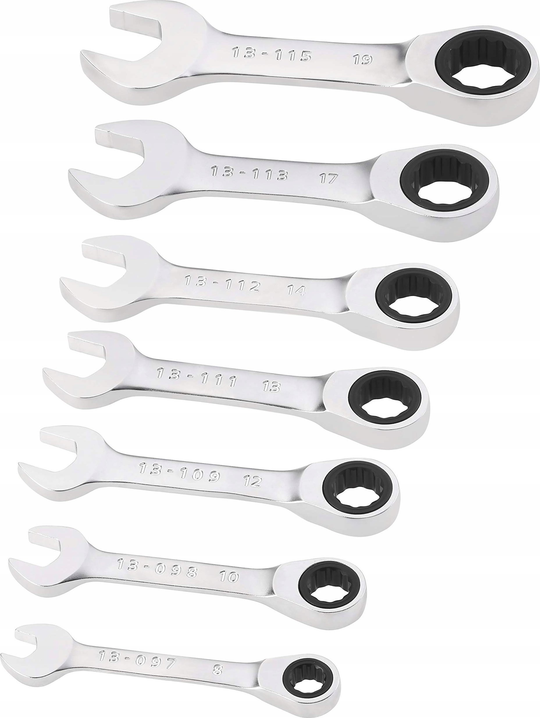 Stanley Klucze pł-ocz.z grzech.KRÓTKIE 8-19mm 7szt.
