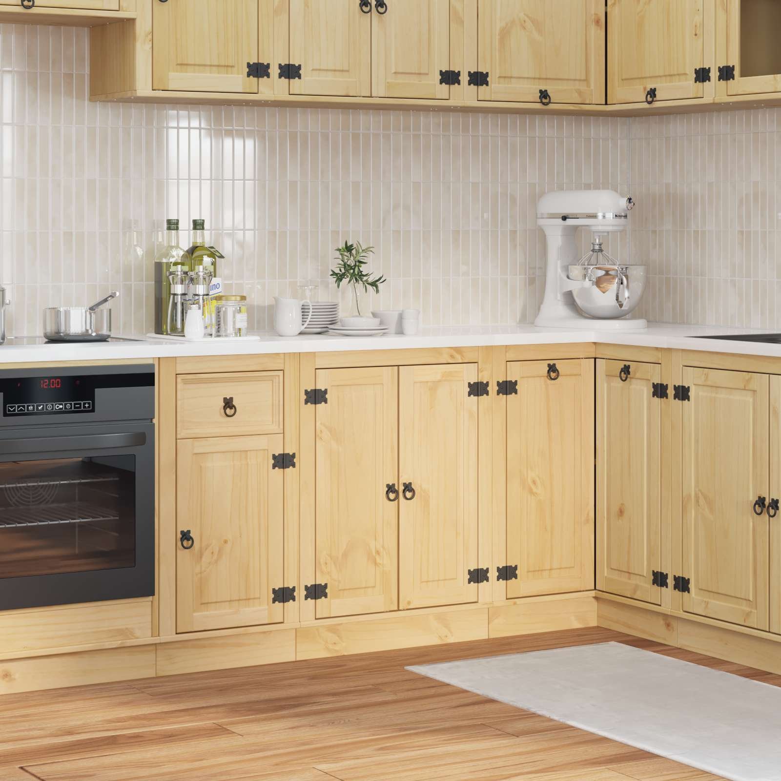 vidaXL Szafkowy z półką Miodowy 60 x 46 x 81,5 cm Lekkie sosnowe drewno